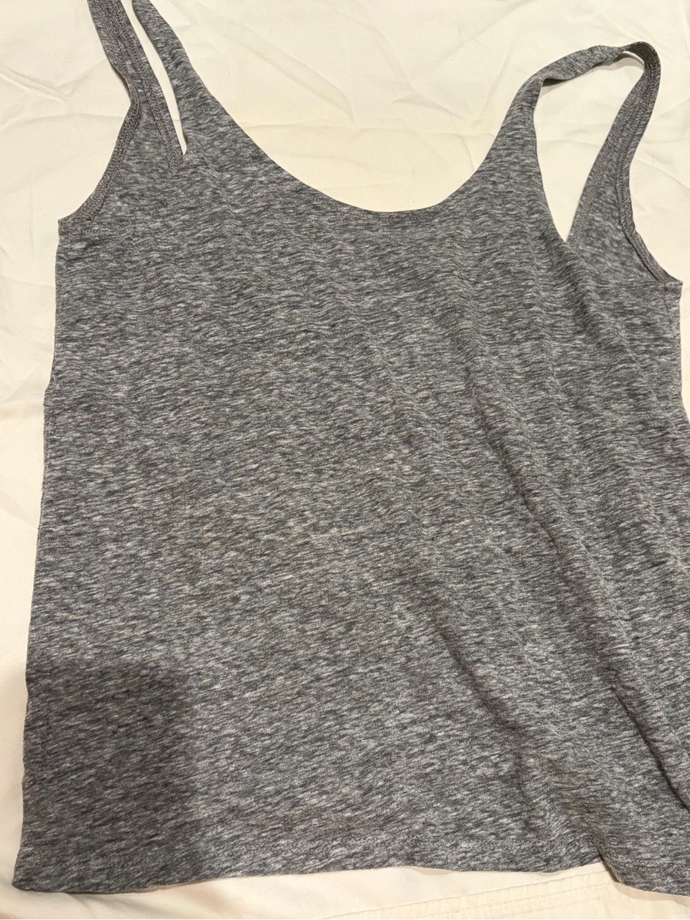 J. Crew Heather Gray Scoop Neck Low Back Sleep Tank